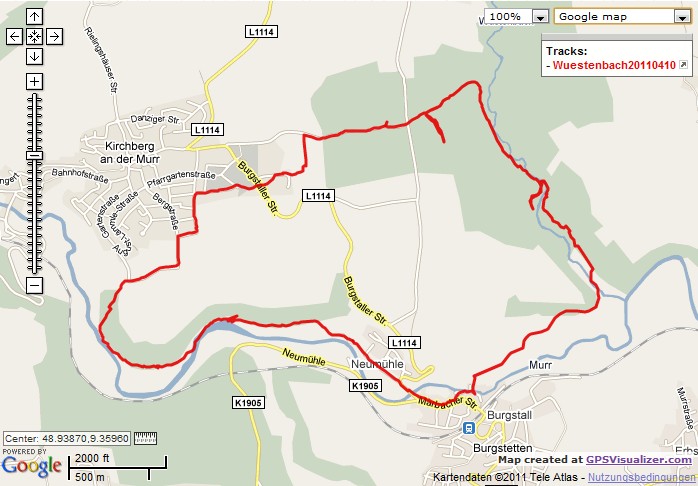 Wanderung Wüstenbachtal Karte